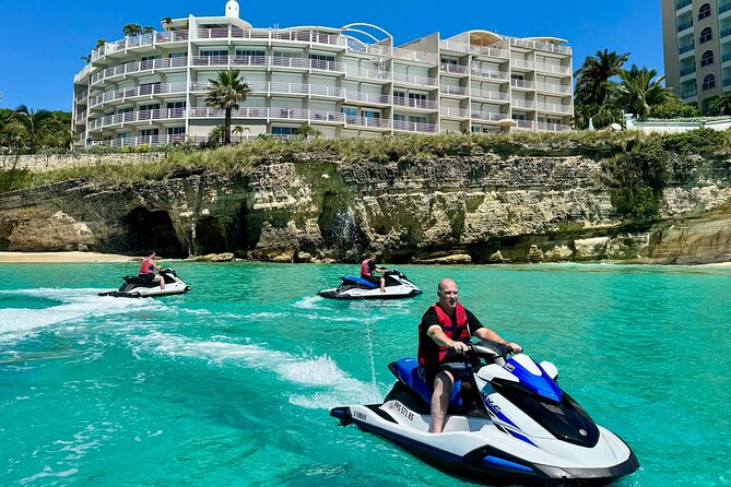 2 Hours Private Jet Ski Tour in Saint Martin with free passenger - Marigot Bay and Marina Fort Louis: French-side views from the water
