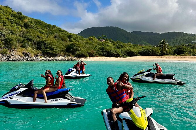 2 Hours Private Jet Ski Tour in Saint Martin with free passenger - Baie Rouge and Baie Longue: translucent-water beach time