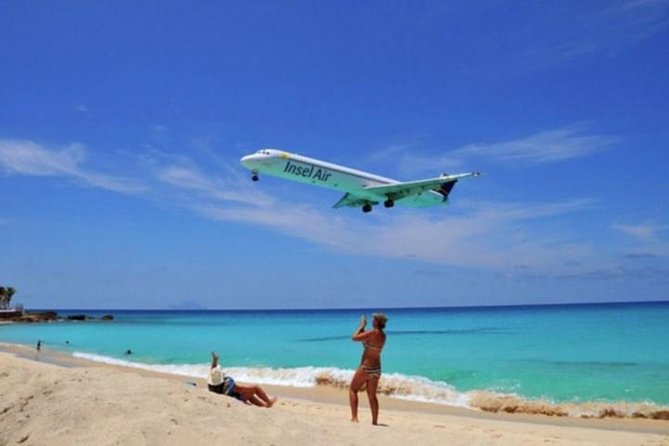 Jet landing low over Maho Beach, St Maarten