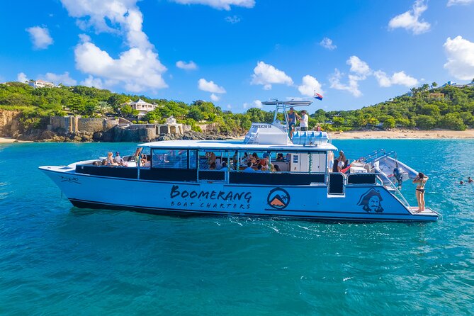 Boomerang’s Best of Anguilla: Swim with Turtles Adventure - The catamaran comfort: open air, steady cruising, and a deck that’s built for fun