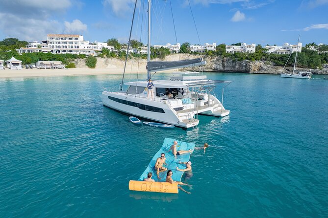 Don't Worry - Private Half Day Catamaran Cruise in St Maarten - Long Beach Stop: White Sand, Clear Water, and Quiet-When-You-Arrive Vibes