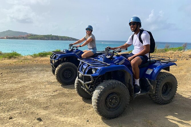 For cruise passengers: Guided ATV Tour of Dutch & French St. Maarten - The Private Beach Finish: Rum Punch, Food, and Real Wind-Down Time