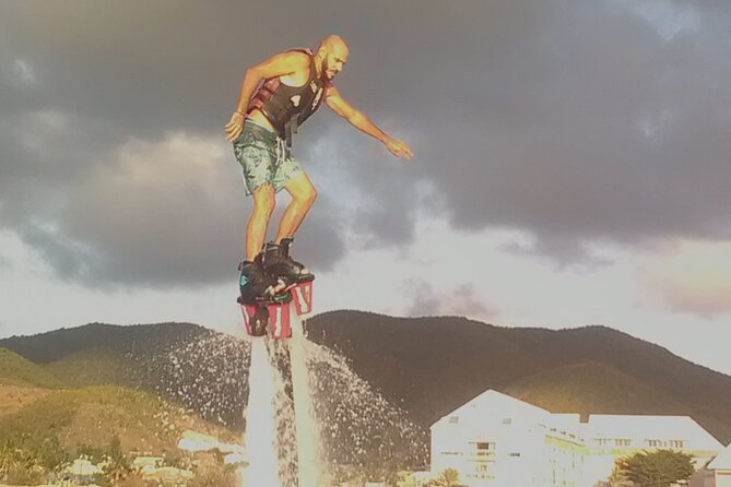 Jet Ski Flyboard Experience in St Martin - The flyboard action: staying attached and learning the takeoff
