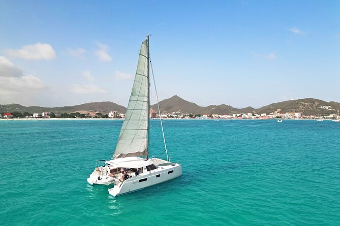 Knot at Work - Half Day Private Catamaran Cruise in Sint Maarten - On board Knot at Work: snacks, drinks, and float-play
