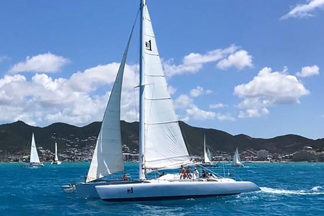 No1Sxm Private Intimate Day Sail in St. Maarten - Passing Maho Beach from the water instead of standing in lines