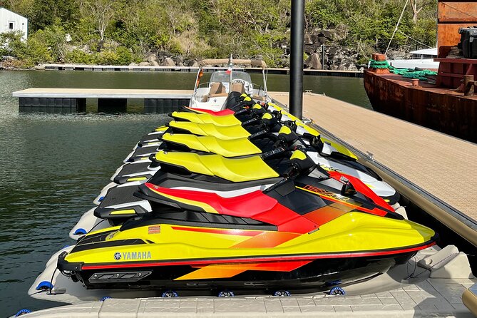 One hour private jet ski tour in Saint Martin with free passenger - Entering The Jet Ski World at Anse Marcel Marina