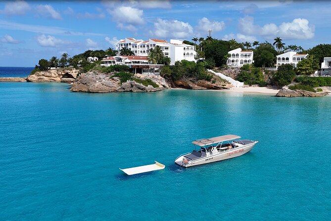 Private Boat Charter Saint Martin & natural reserve - First Stop Energy: Happy Bay Beach Pass-by (30 Minutes)