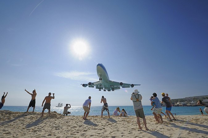 See the Planes Adventure to Orient Beach - Maho Beach and the Airport Moment at Sunset Beach Bar