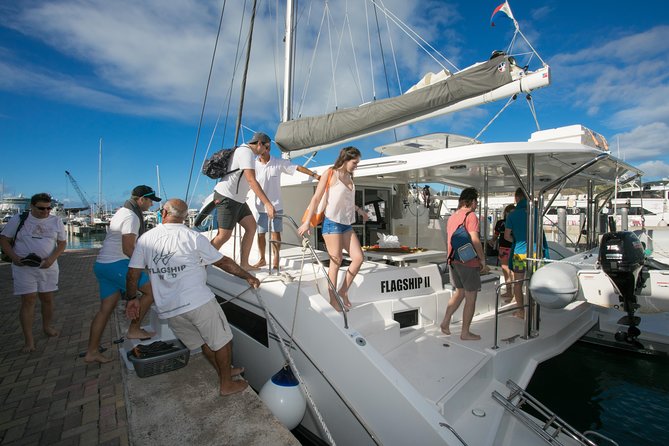 St Maarten Luxury Catamaran Full-Day Group Charter - The crew pace: relaxed, safety-first, and food-forward
