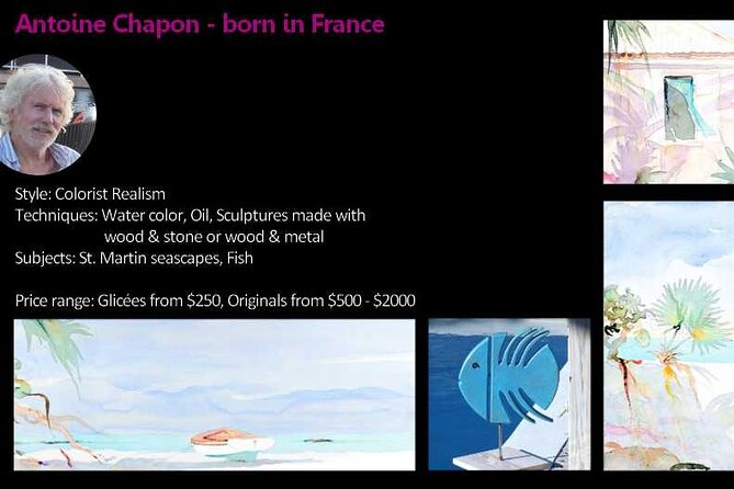 St.Martin - St.Maarten: Small Group, Visit Our Artists, Art Tour - The included snacks and drinks: a practical touch