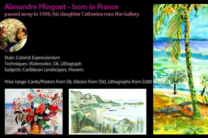 St.Martin - St.Maarten: Small Group, Visit Our Artists, Art Tour - The rhythm of the tour: four stops, four different creative worlds