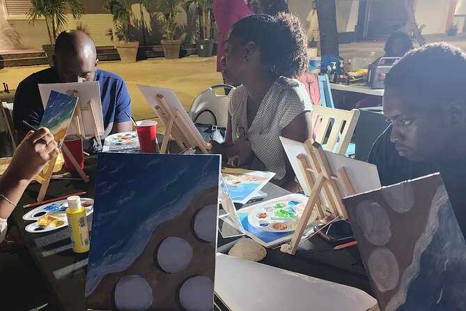 Sunset Painting Class on the Beach from Philipsburg, Sint Maarten - Who Teaches: Patience, Ease, and Real Conversation