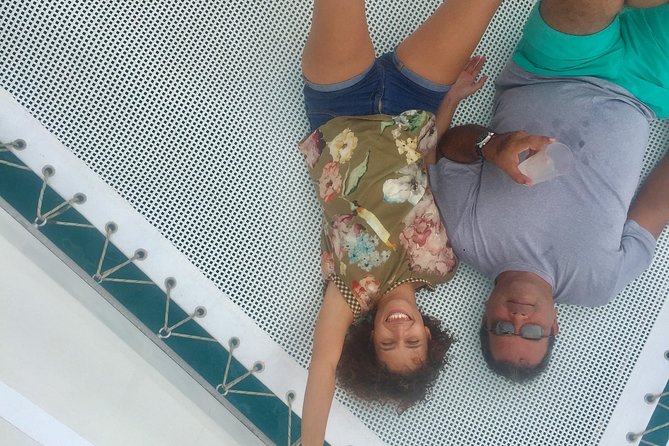 The Best Catamaran Day Sail in St Maarten - The Random Wind setup: small group, big comfort