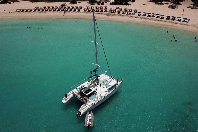 The Best Catamaran Day Sail in St Maarten - Little Bay stop: more playtime, and where the Tarzan swing lands