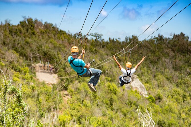 Zipline Experience: Sentry hill Zip & Flying Dutchman St Maartin - Soualiga Sky Explorer to Sentry Hill: the view that sets the tone